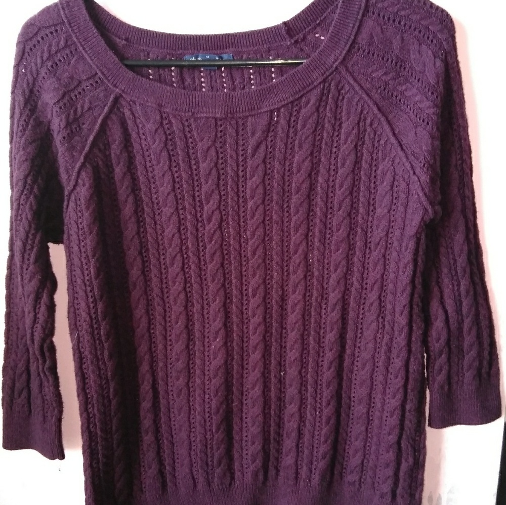 Purple AEO sweater.